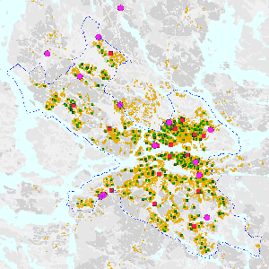 Datacenters, Area nods, Access nods and ODF points